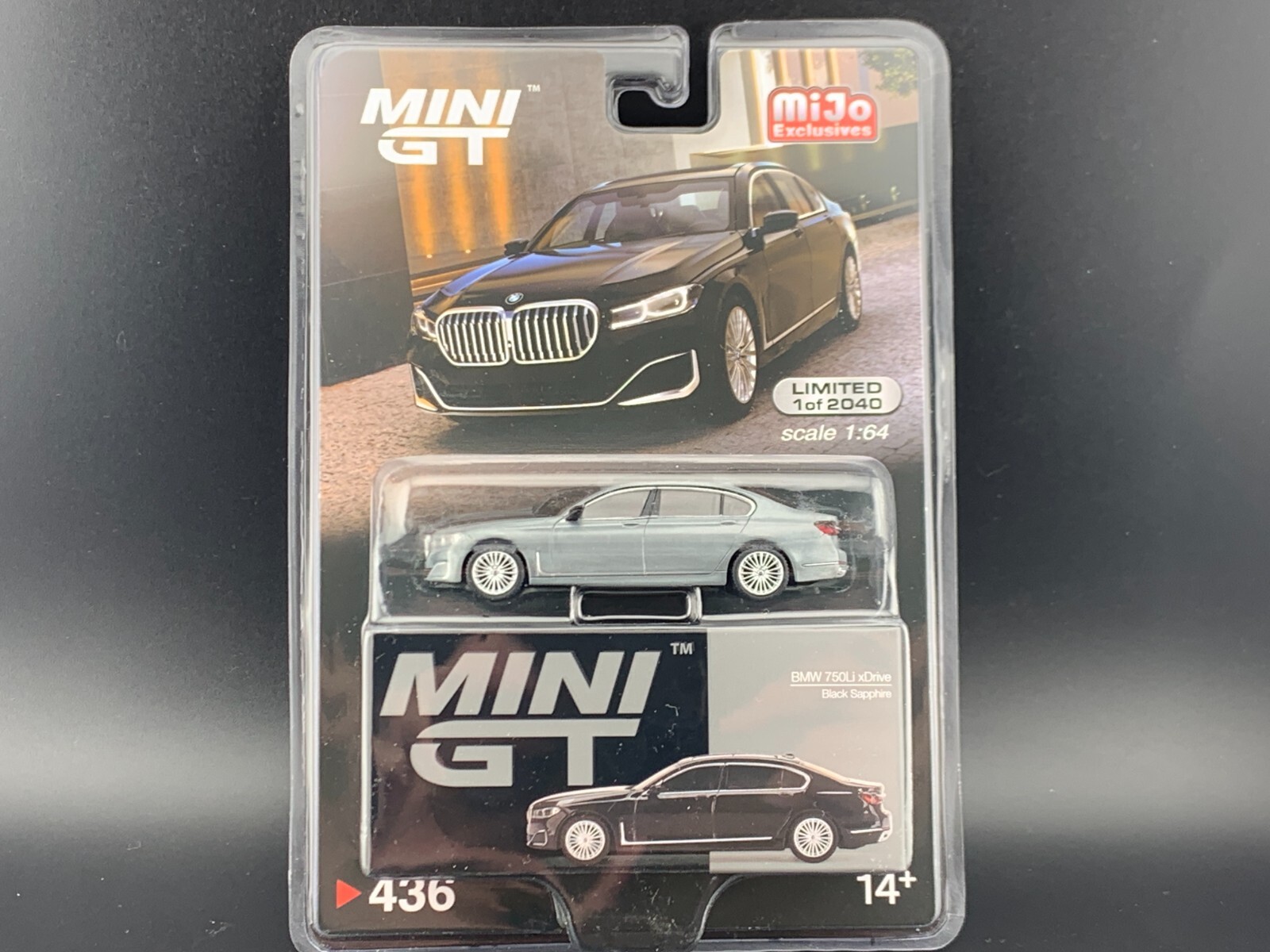 ミニカー MINI GT BMW 750Li xDrive Black Sapphire MINI GT 1:64 BMW 750Li xDrive Black Sapphire Diecast Model