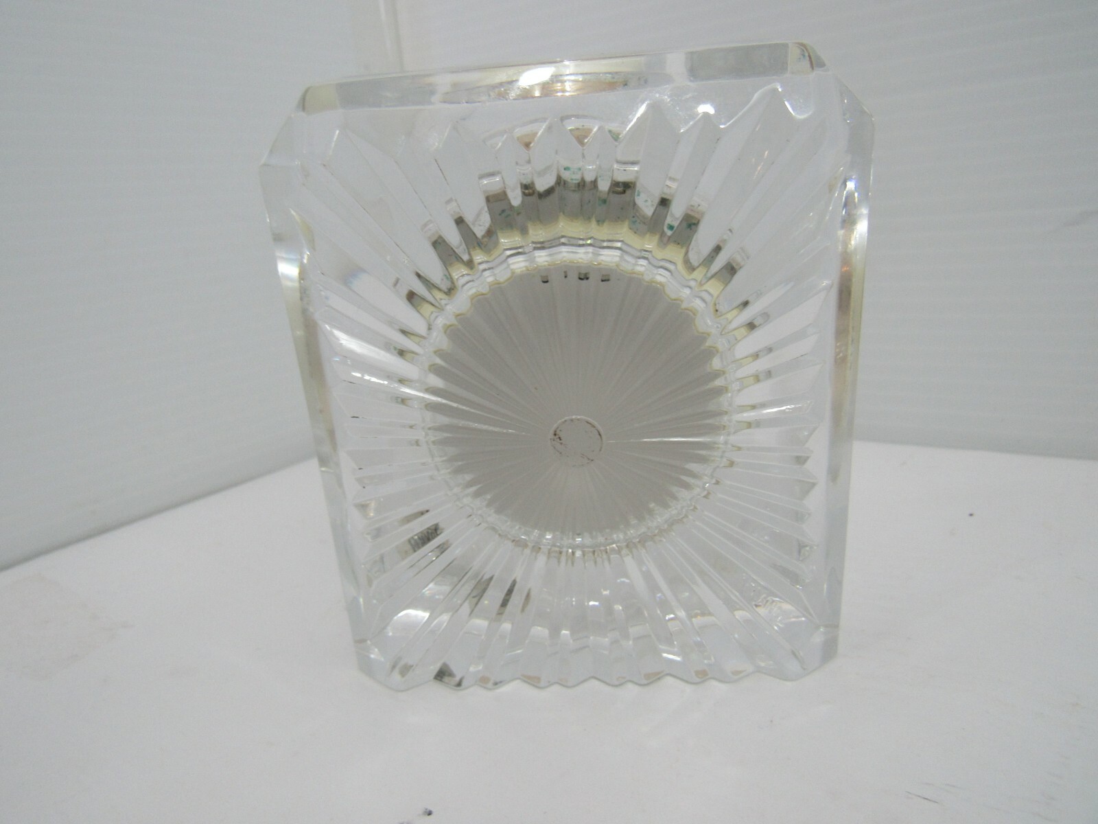 Vintage Staiger Clock Germany Quartz Movement Crystal Case From France