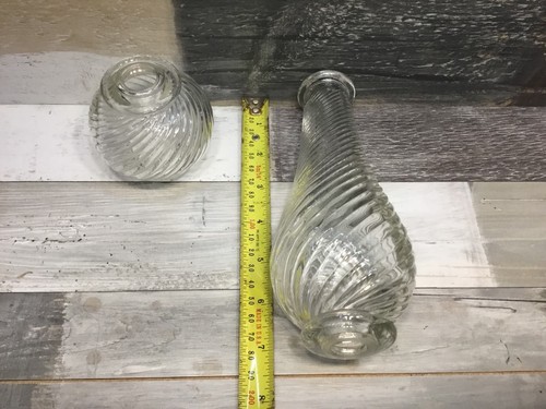 Beautiful Vintage Swirl Glass Chandelier Spacers