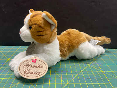 Russ Berrie Yomiko Classics Orange Tabby Cat 12  laying Stuffed Animal