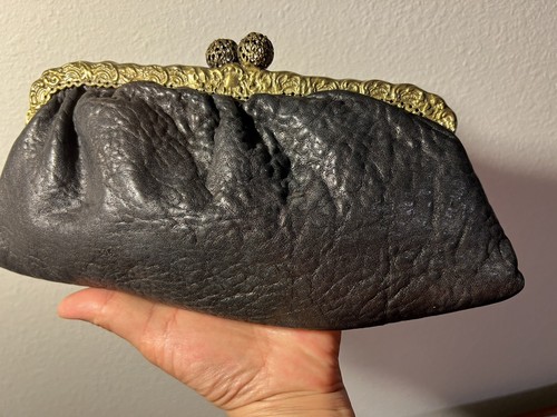 Clara Kasavina Vintage Handmade Copper Leather Evening Bag