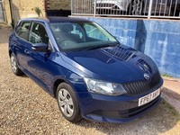 SKODA FABIA 1.0 S MPI PETROL MANUAL BLUE 5 DOOR HATCHBACK 2017