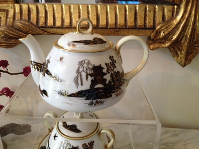 Hand Painted Nippon Tea Set White