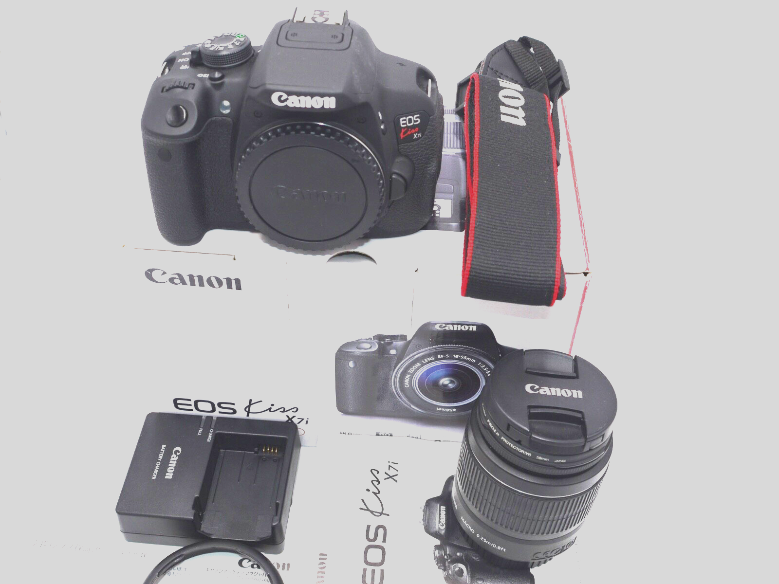 ★美品★CANON EOS Kiss X7 ＆ 18-55mm IS STM N.MINT in BOX] Canon EOS Kiss Digital x7i EF-S 18-55 IS STM