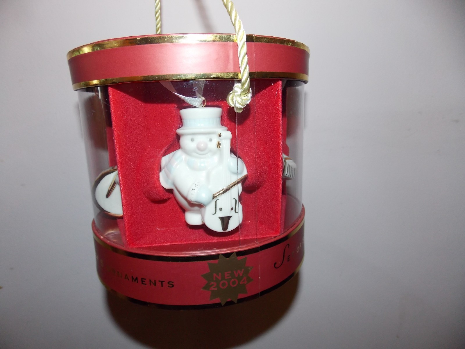 Lenox 5 Snowman Ornaments  2004  Holidays Christmas Tree Nib