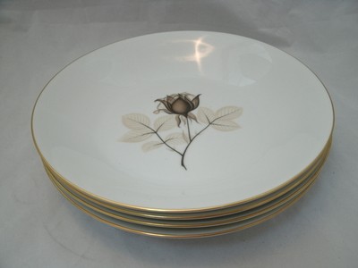 Vtg Rosenthal Continental SHADOW ROSE Set of 4-8 7/8