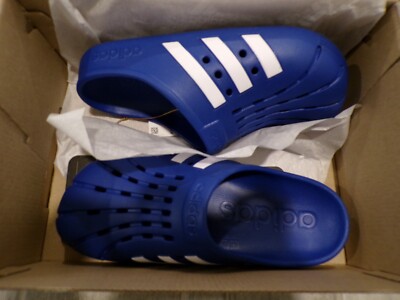New Adidas Unisex-Adult Adilette Clogs Slide Sandal Blue Men 6 Women 7 Slip On