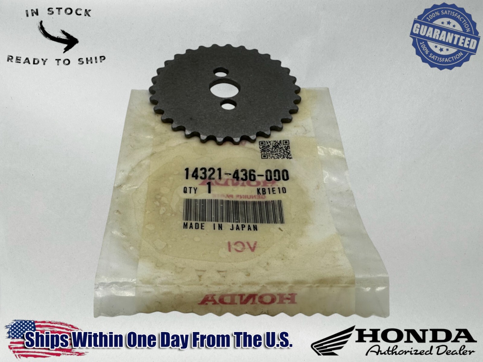 はと Genuine OEM Honda Cam Chain Sprocket Camshaft Gear 14321-MN1