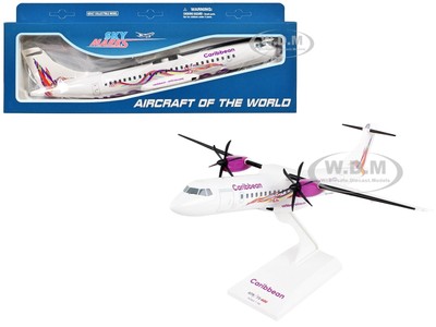 ATR 72-600 AIRCRAFT CARIBBEAN AIRLINES 1/100 SNAP-FIT MODEL BY SKYMARKS SKR1068