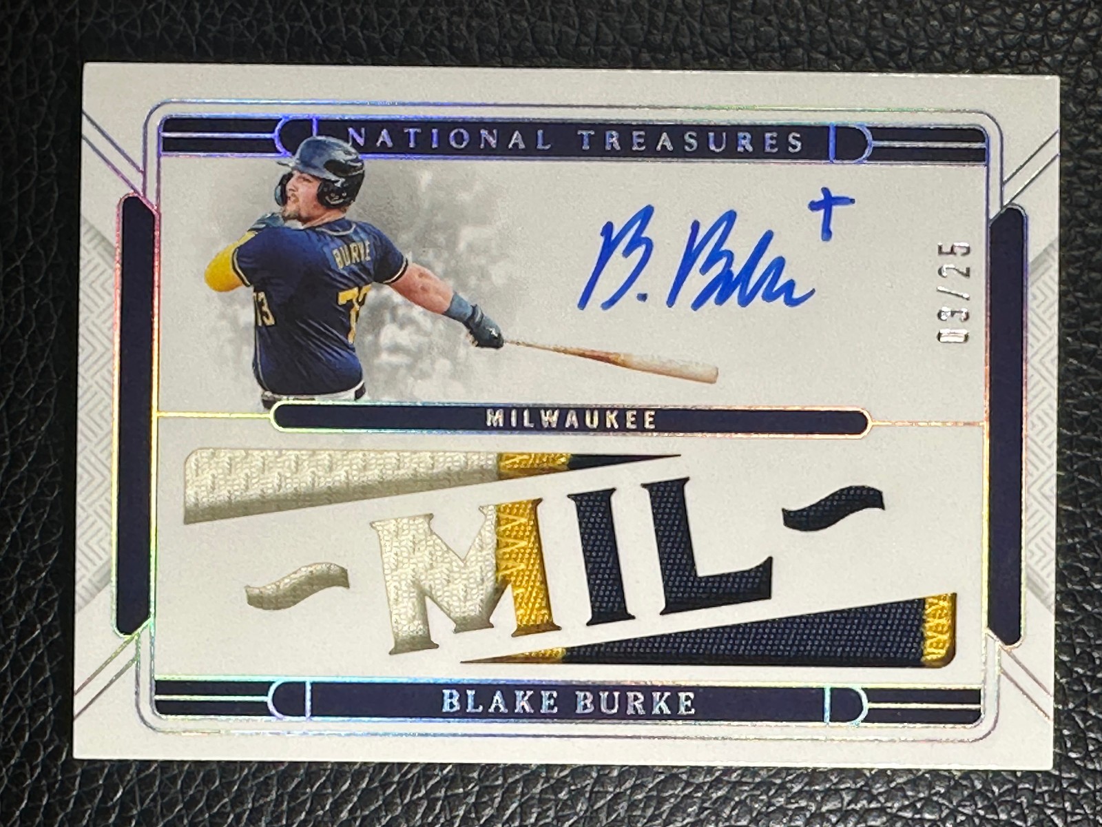 2025 National Treasures Blake Burke 3/25 Auto Patch Jersey