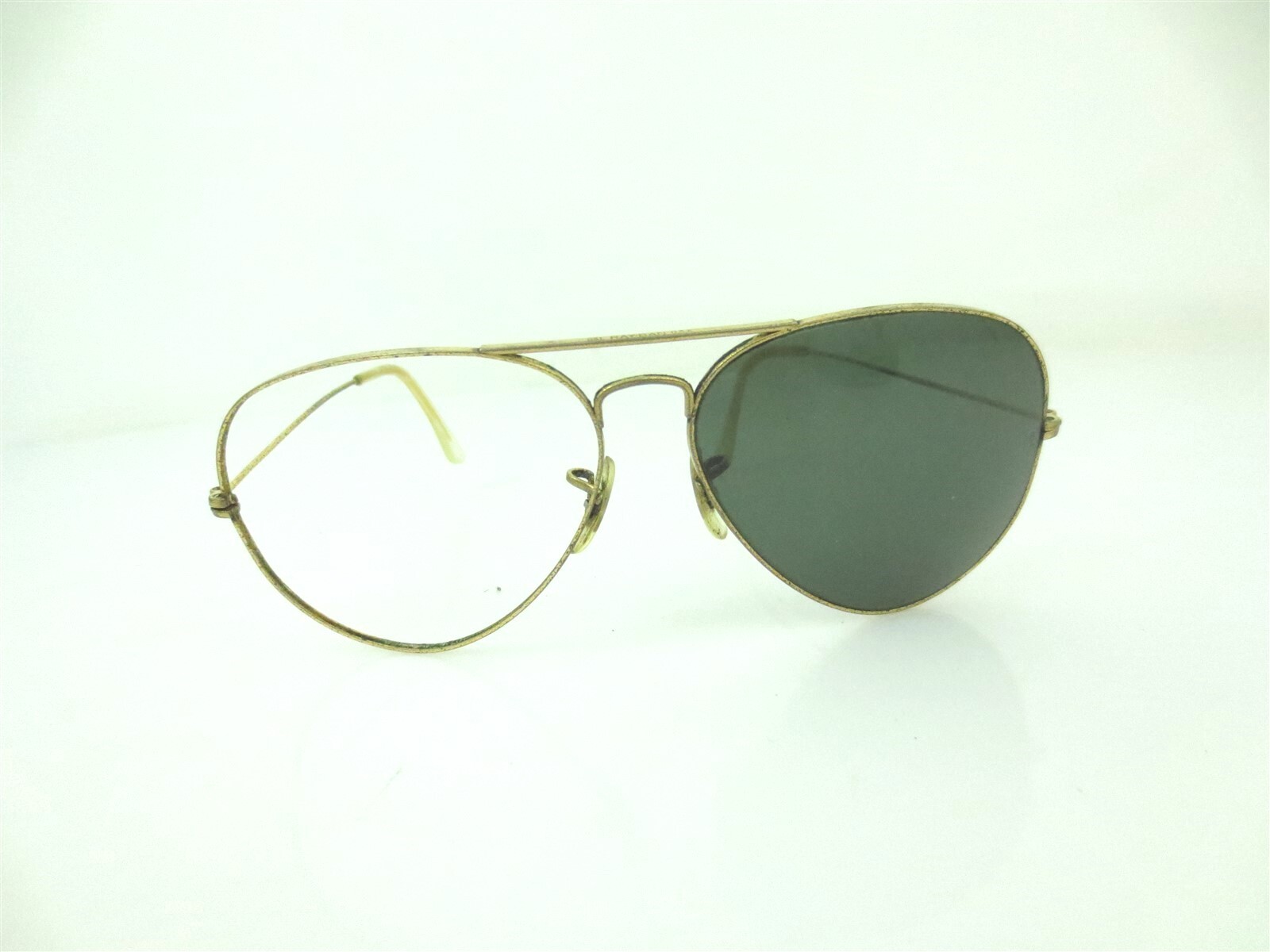 1960's 62[]14 VINTAGE B&L RAY-BAN Gold LARGE AVIATOR