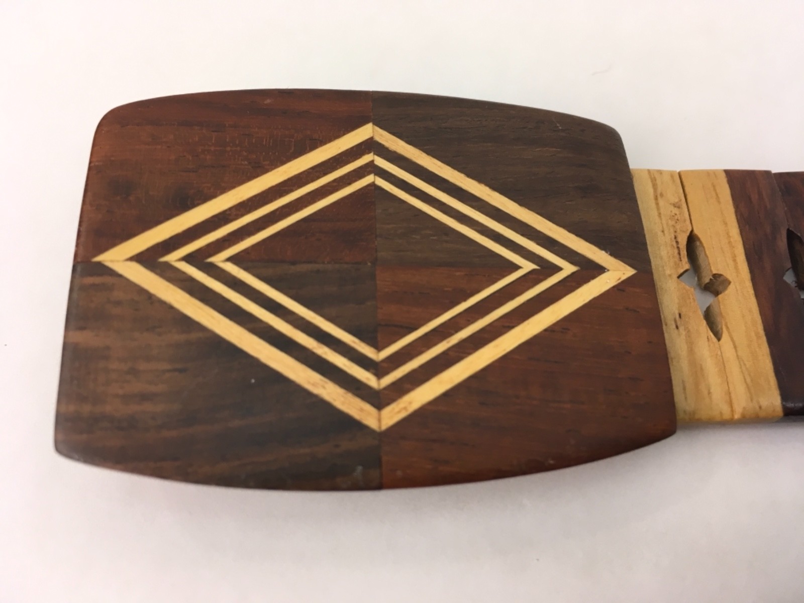 Vintage Hand Crafted Wooden Belt Inlaid Wood Buckle Adjustable up to 40