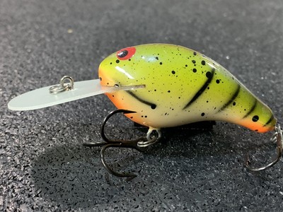 PH Custom Lures Hot Mustard Color Lil/' Diver Custom Balsa Crankbait