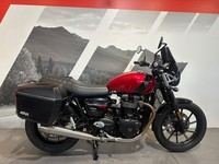 Triumph Speed twin with panniers available now at Craigs Honda