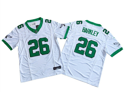 Saquon Barkley #26 Eagles FUSE Kelly Green/White Sewn Stitched Jersey Mens Size