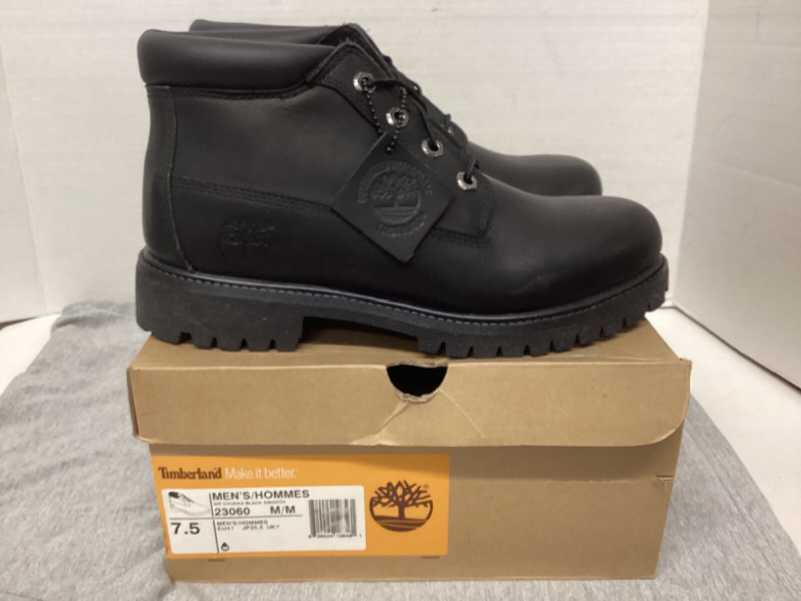 Timberland WP Waterproof Chukka Mens Boot Black Smooth 23060