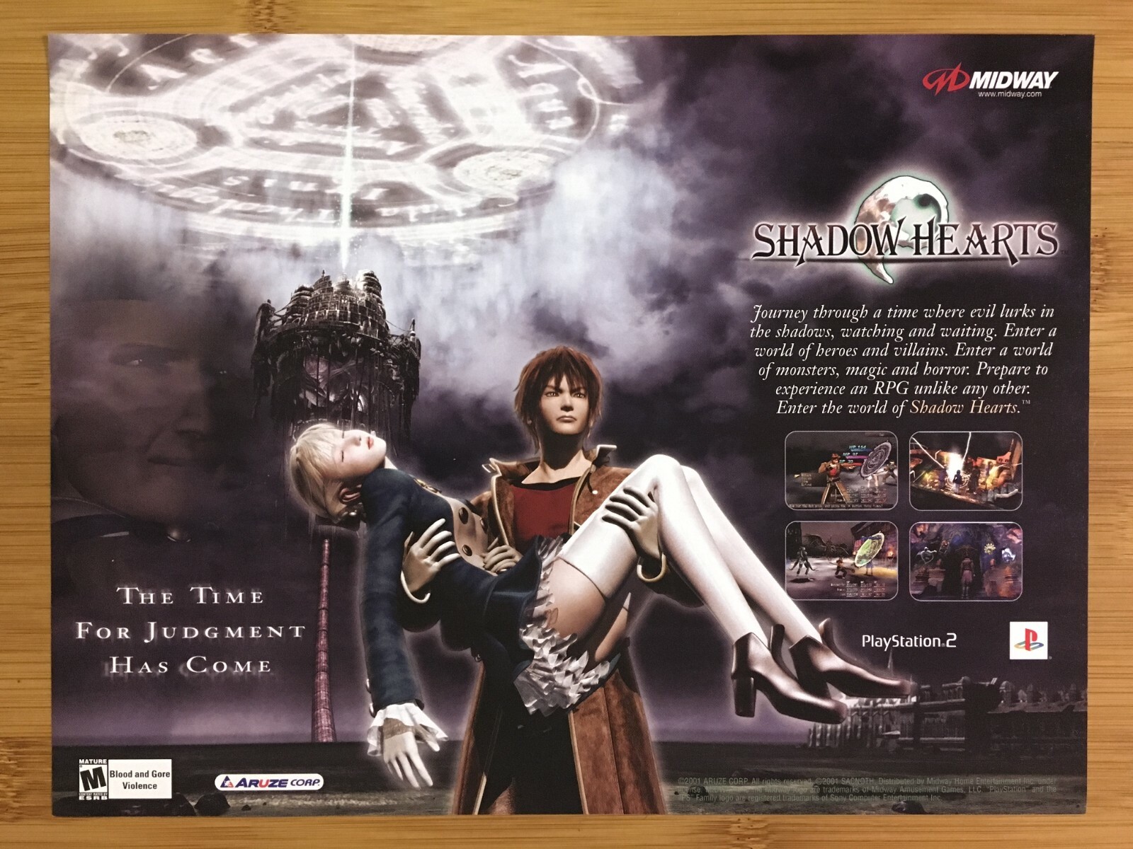 シャドウハーツ２　B2ポスター SHADOWHEARTⅡ PS2 集合ポスター Yahoo!オークション - PS2 SHADOW HEARTS II Poster シャドウ
