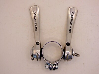 値下げシマノWレバーSL-6207 Shimano 600EX sl-6207 down tube shifters with clamp NOS