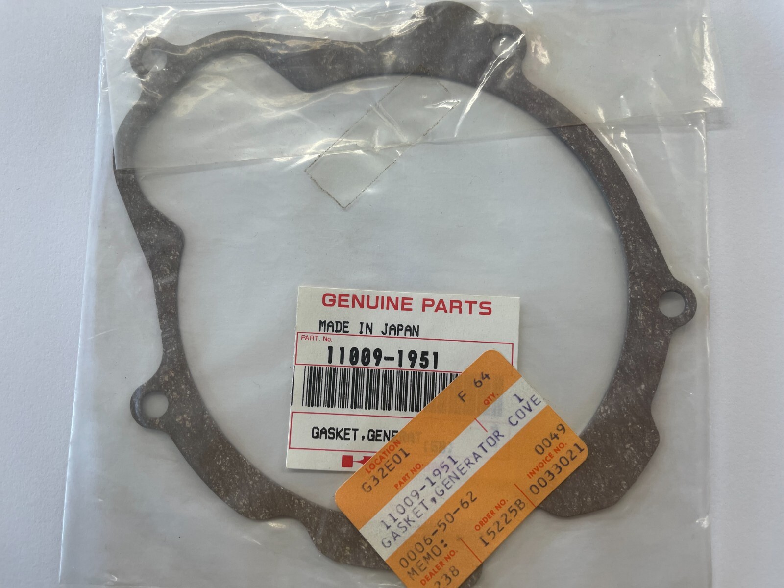 すがの NOS KAWASAKI 11009-1951 GASKET,GENERATOR COVE | eBay