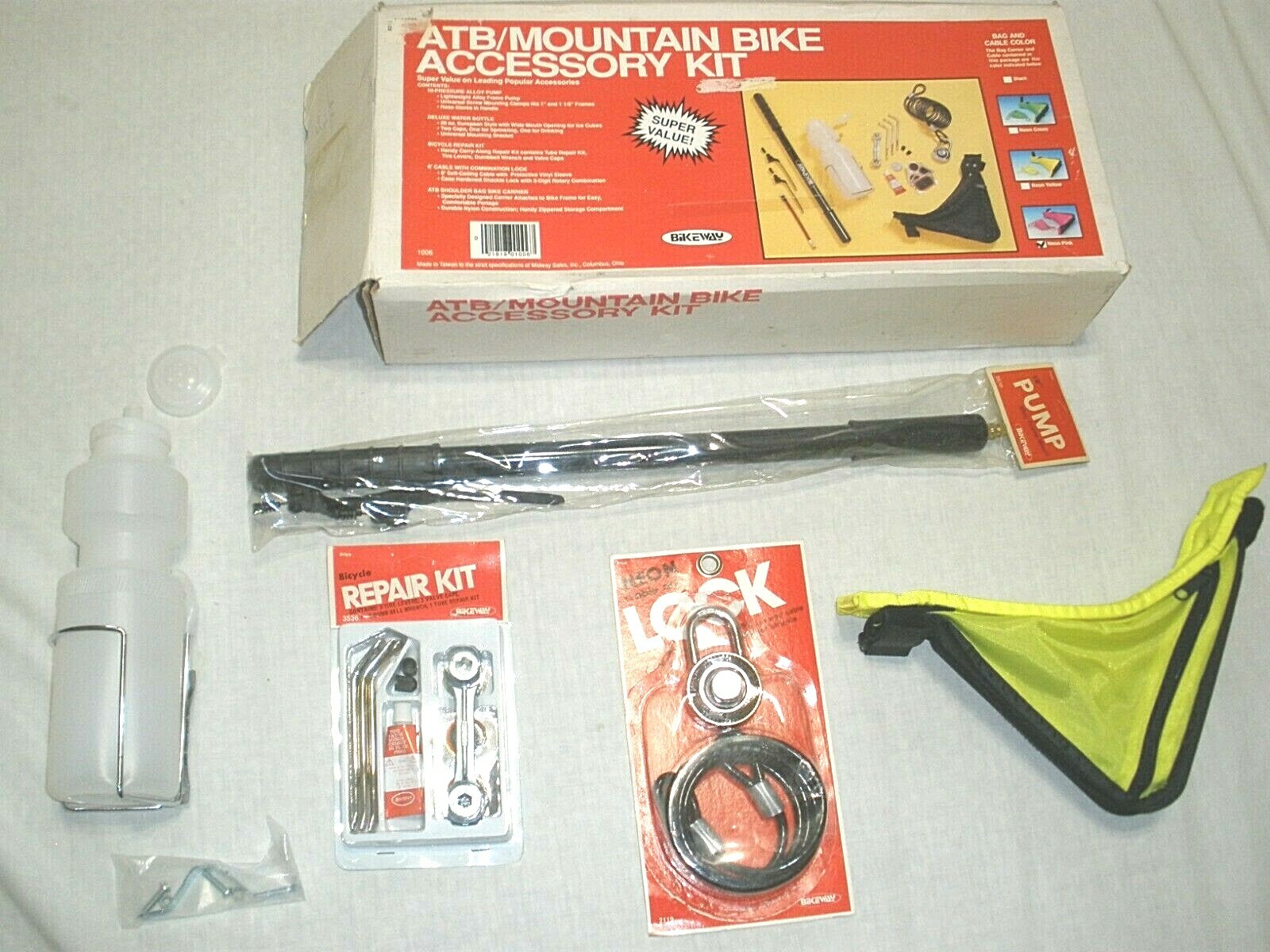 Vintage Kids Mountain Bike Bicycle Accessory Tool Kit with Bike Frame Bag