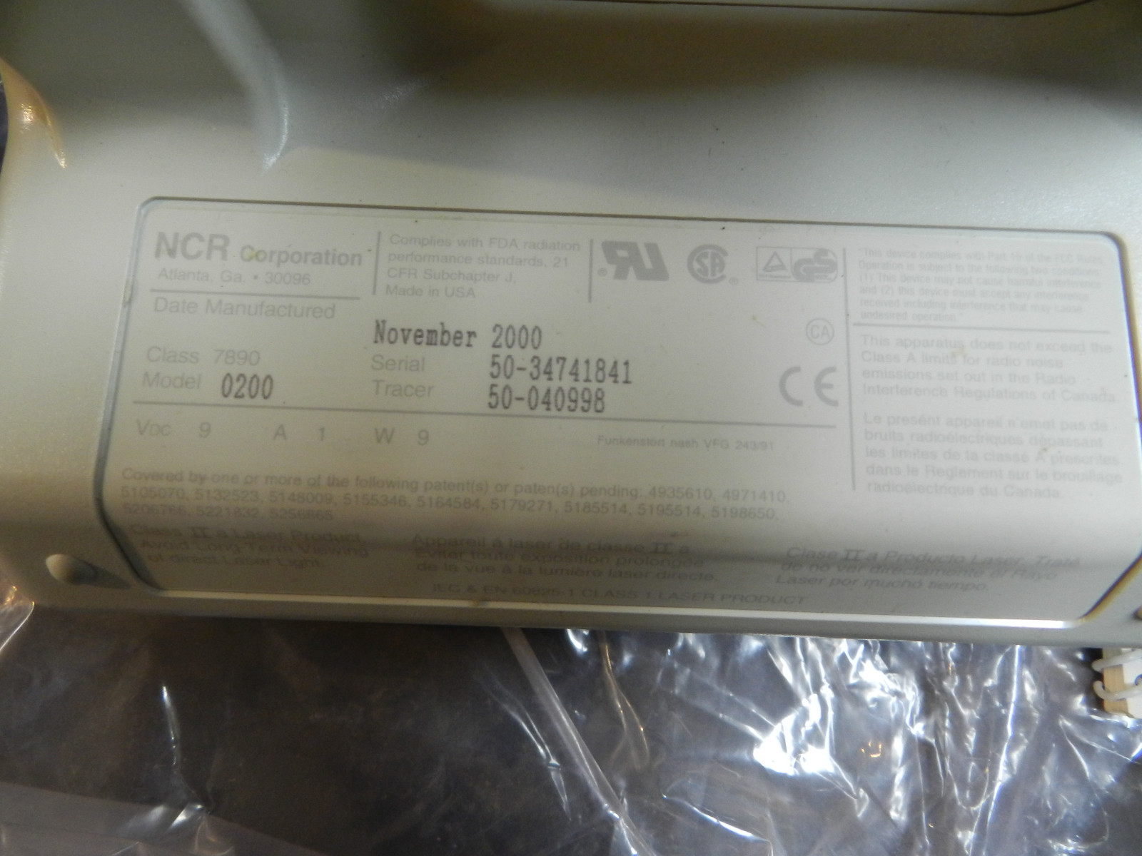 D1 NCR 0200 Scanner Hand Barcode