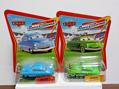 C0730 Mattel Disney Cars Race O' Rama ''Milton Calypeer/Edwin Krank'' Lot (New)
