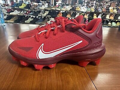 Size 3Y Boy's Nike Force Trout 8 Pro MCS BG Low Red Baseball Cleats CZ5912-616