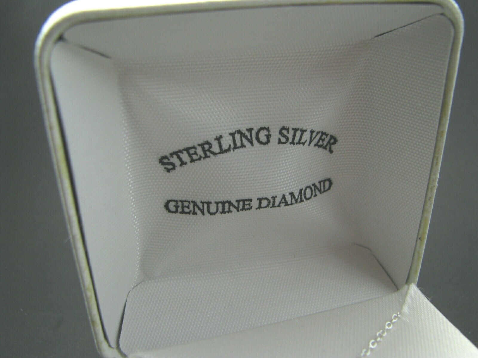 New/Box STERLING SILVER Diamond Pave FLEUR-DE-LIS NECKLACE Pendant BLACK/WHITE