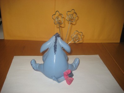 Disney Eeyore Figurine Picture/Photo/Card Holder Adorable