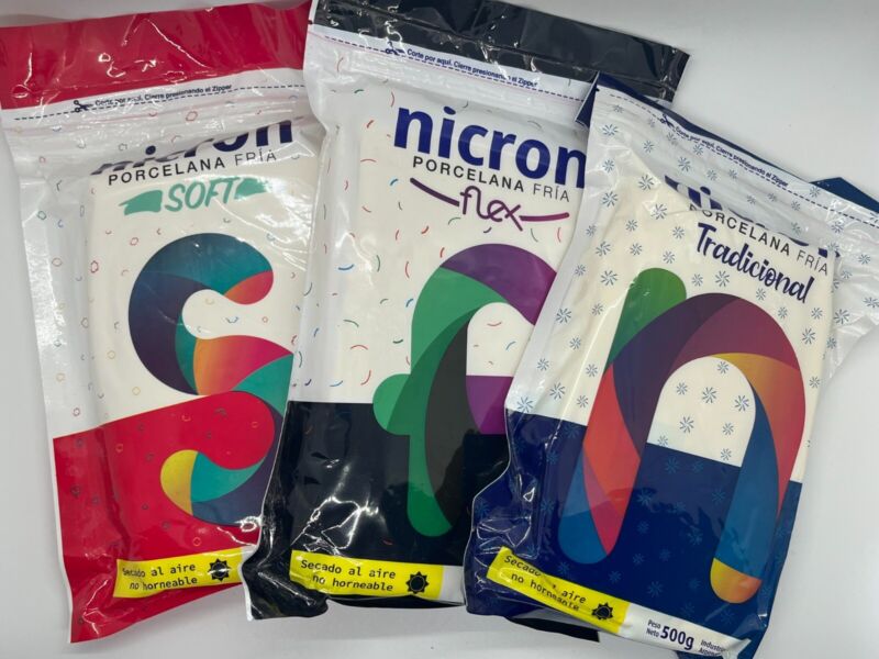 Nicron Cold Porcelain / Air Dry Clay / Soft / Traditional / Flex / Color