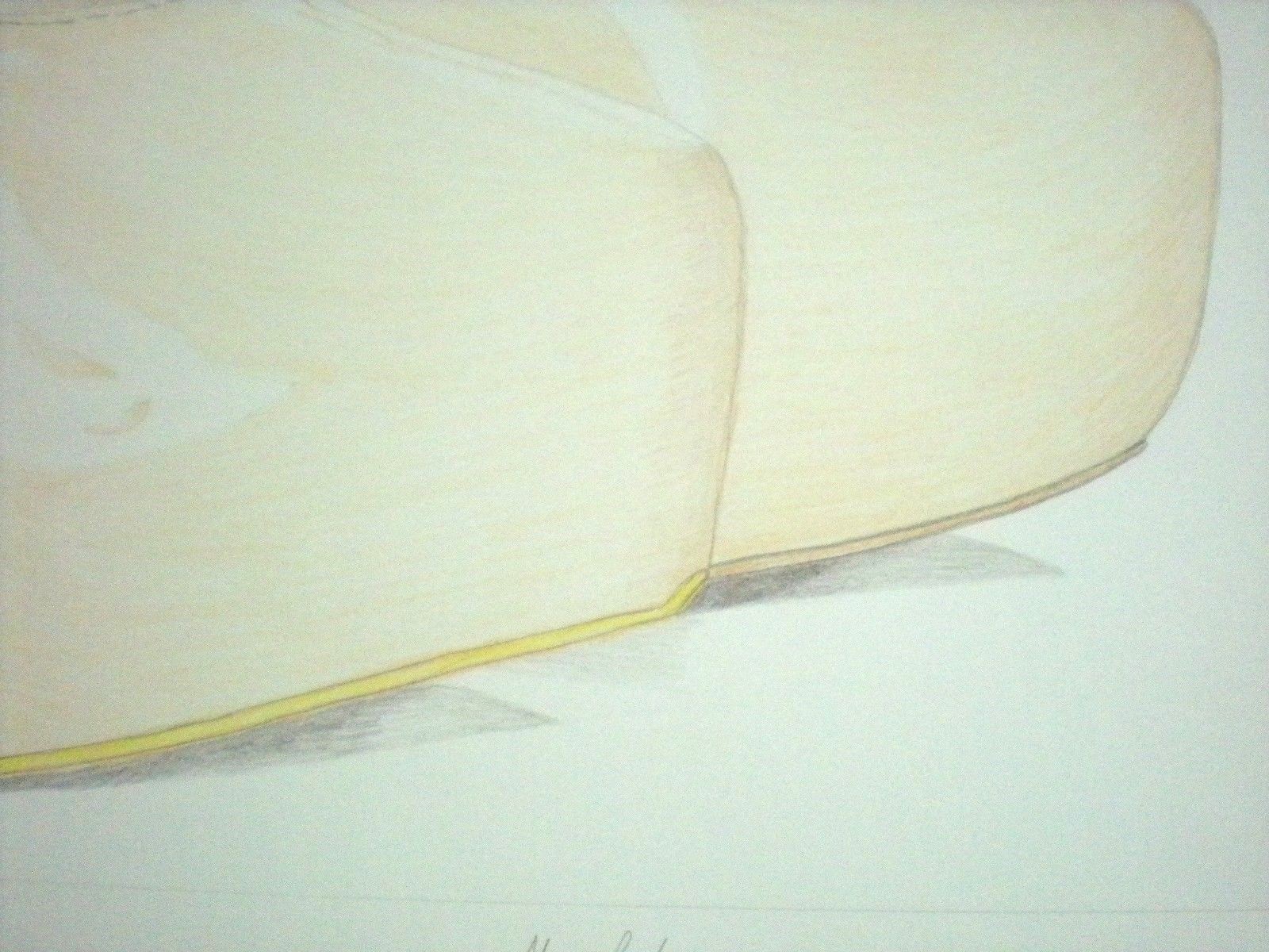 Art Work Original Artist Rendering of Stiletto Heels Colored Pencil Signed Dated