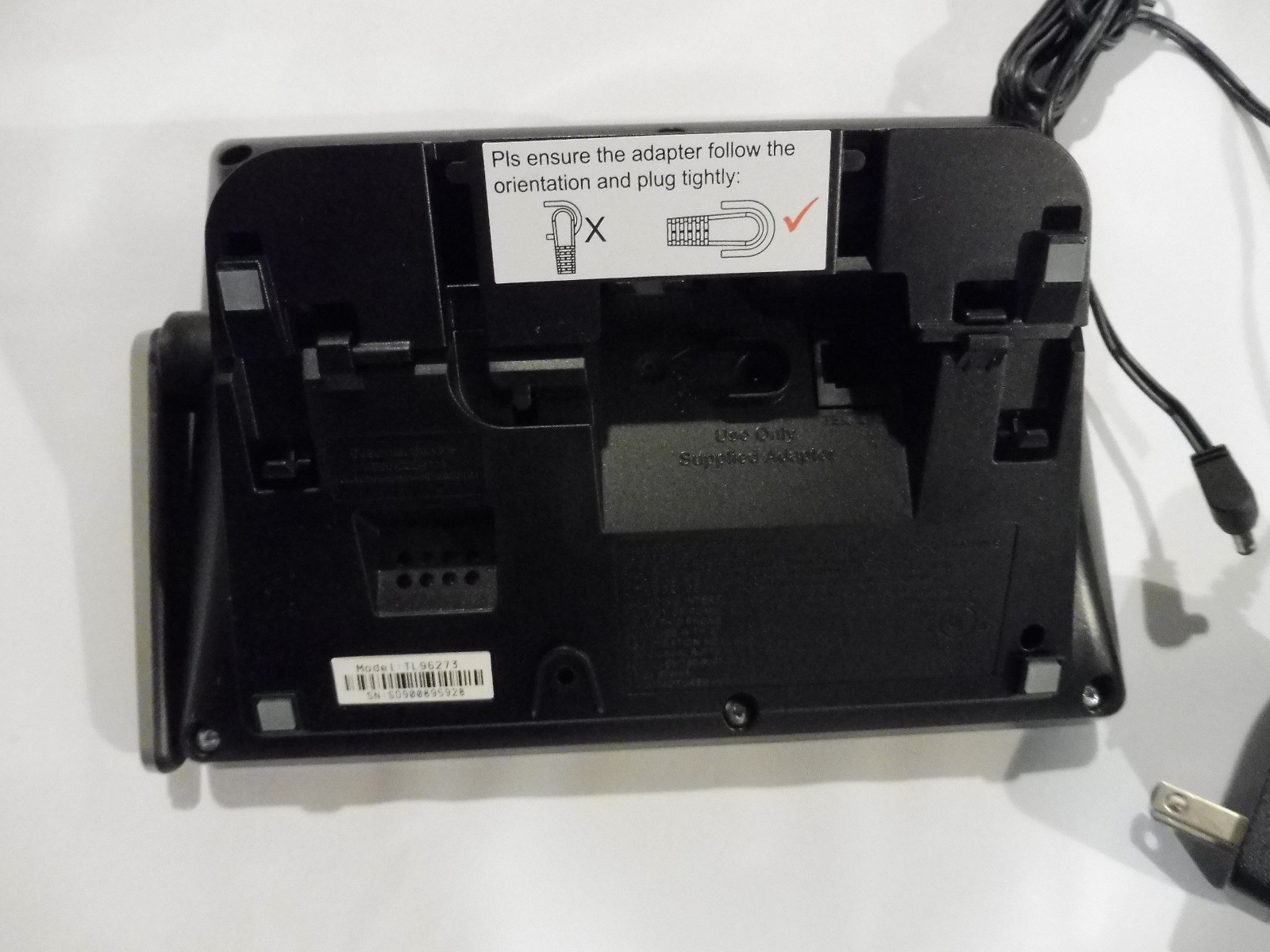 AT&T TL96273 SILVER/BLACK DECT 6.0 CORDLESS PHONE BASE STATION W/Phone + power