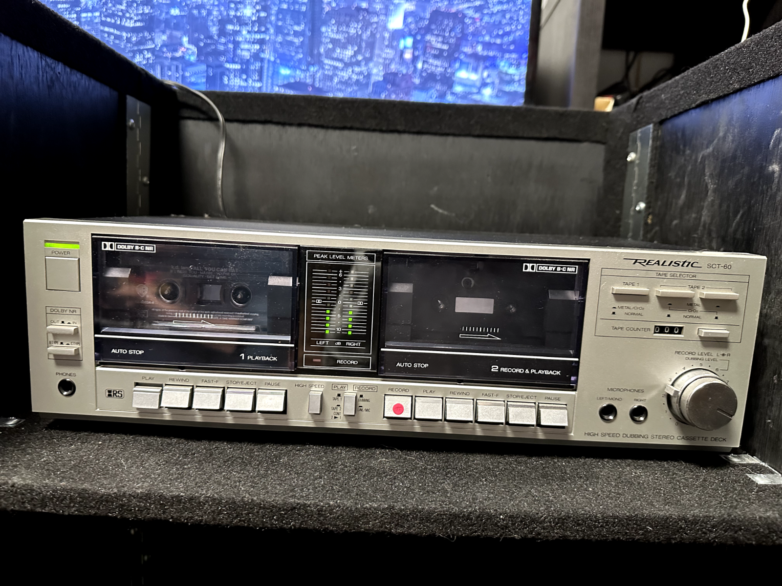 Realistic SCT-60 High Speed Dubbing Stereo Dual Cassette Tape Deck
