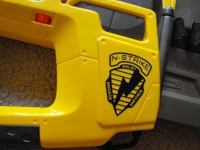 Nerf N-Strike REV 8 Firefly Blaster Yellow with Ammo - WORKS - FREE SHIPPING