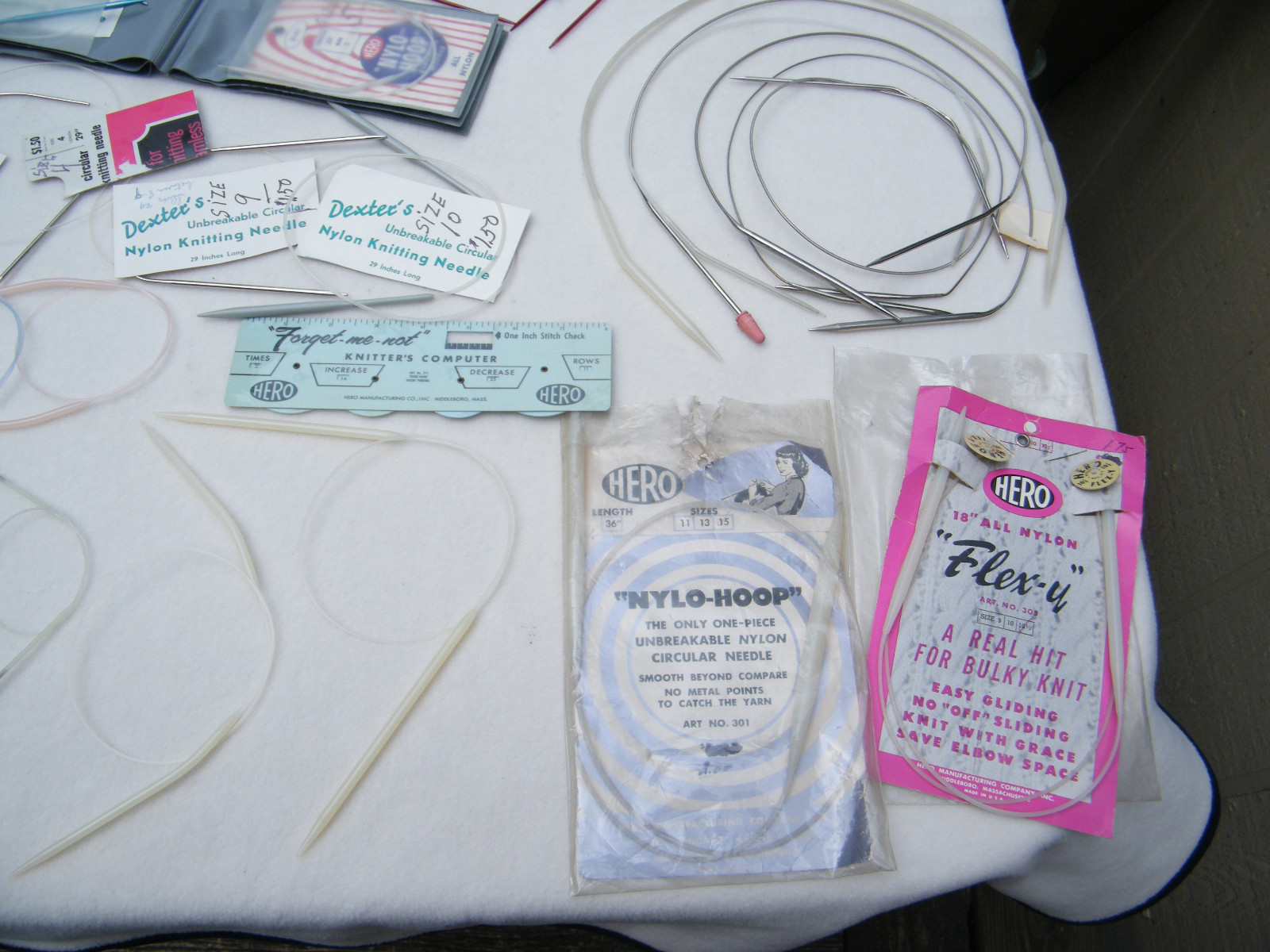 150+ Knitting Needles Boye, Hero, Bates, Dexter's + Art Bin Yarn Drum & Yarn