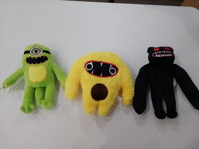 NEW Joyville Welcome Plush Set Of 3 Toy Horror Plushies Wooly Bully Bouncy Dino