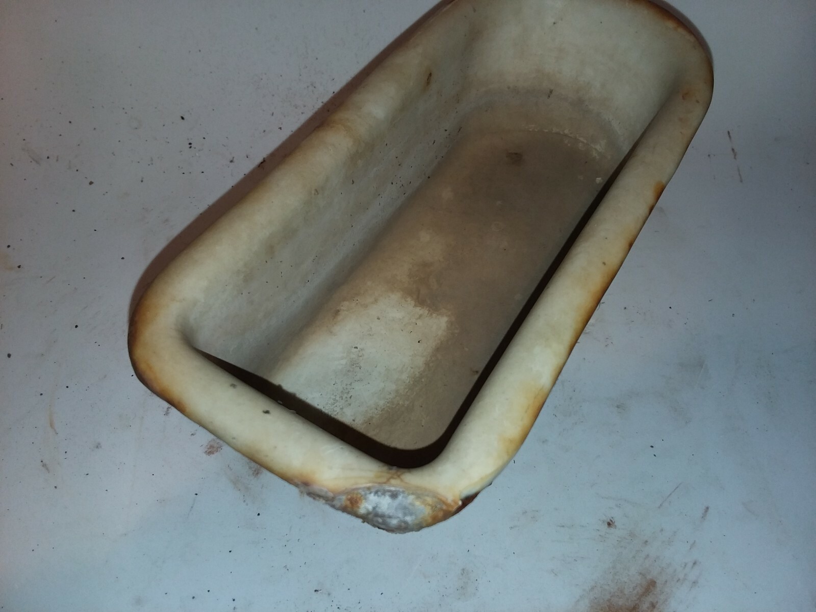 Antique possible salesman sample porcelain bathtub miniature collectible