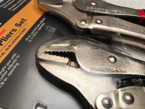 Craftsman Professional USA Made 10”, 7” Locking Pliers Set. #45712