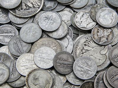 90% Junk Silver US Coins lot of Face Value $25.00 -Pre 1965-No Clad Or Nickles