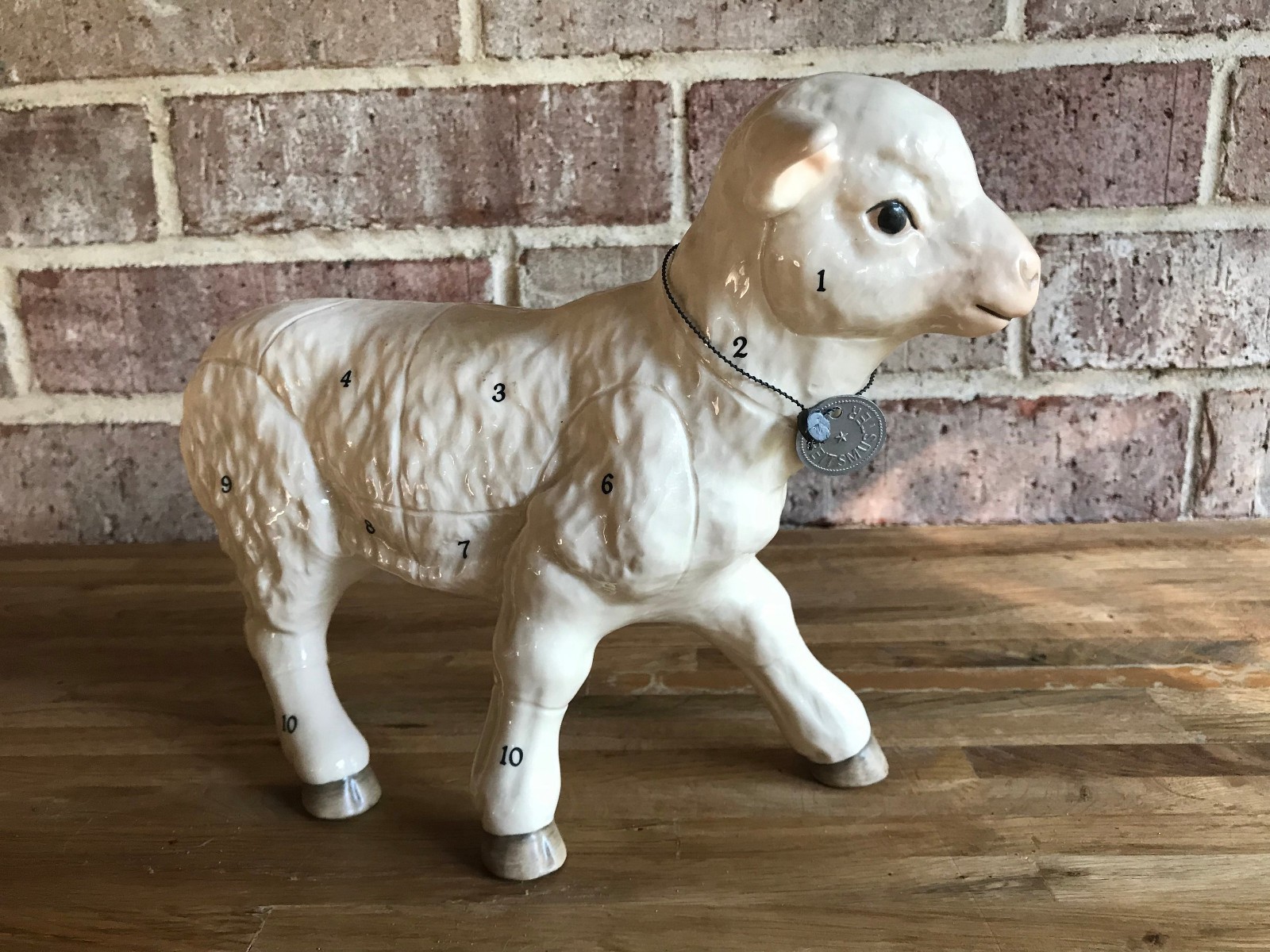Vntg RARE Goebel Arbeitsmuster Lamb Sheep Figurine LARGE Statue Butchers Display