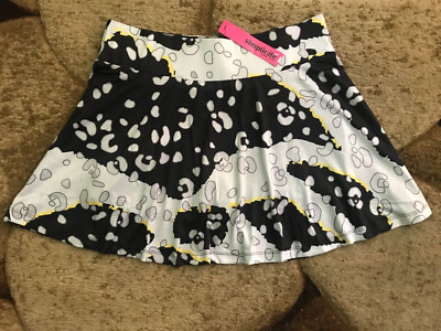 Jamie Sadock Simplicite Golf Skirt Skort Womens Size Large Black Gray Design NWT
