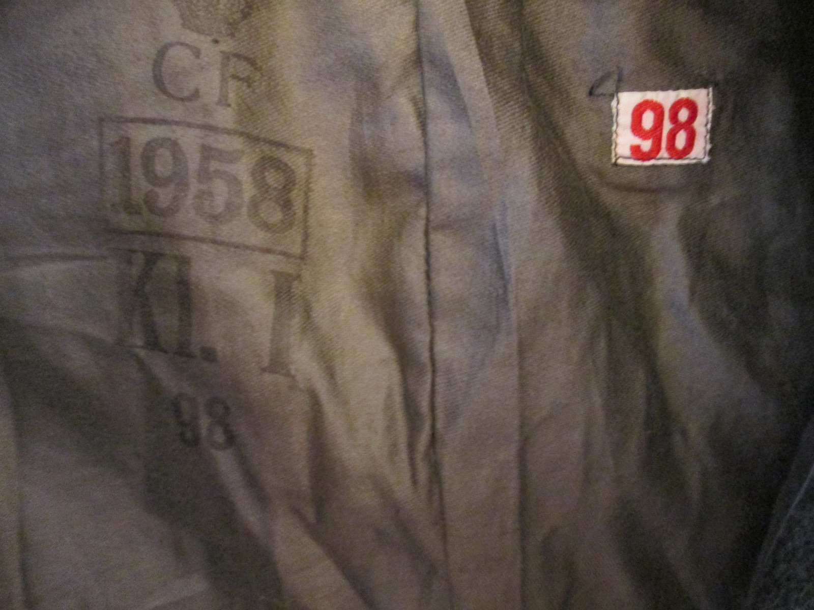 Swedish Military Wool Gray Uniform Jacket CF 1958 K1 I 98