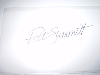 pat summitt autograph