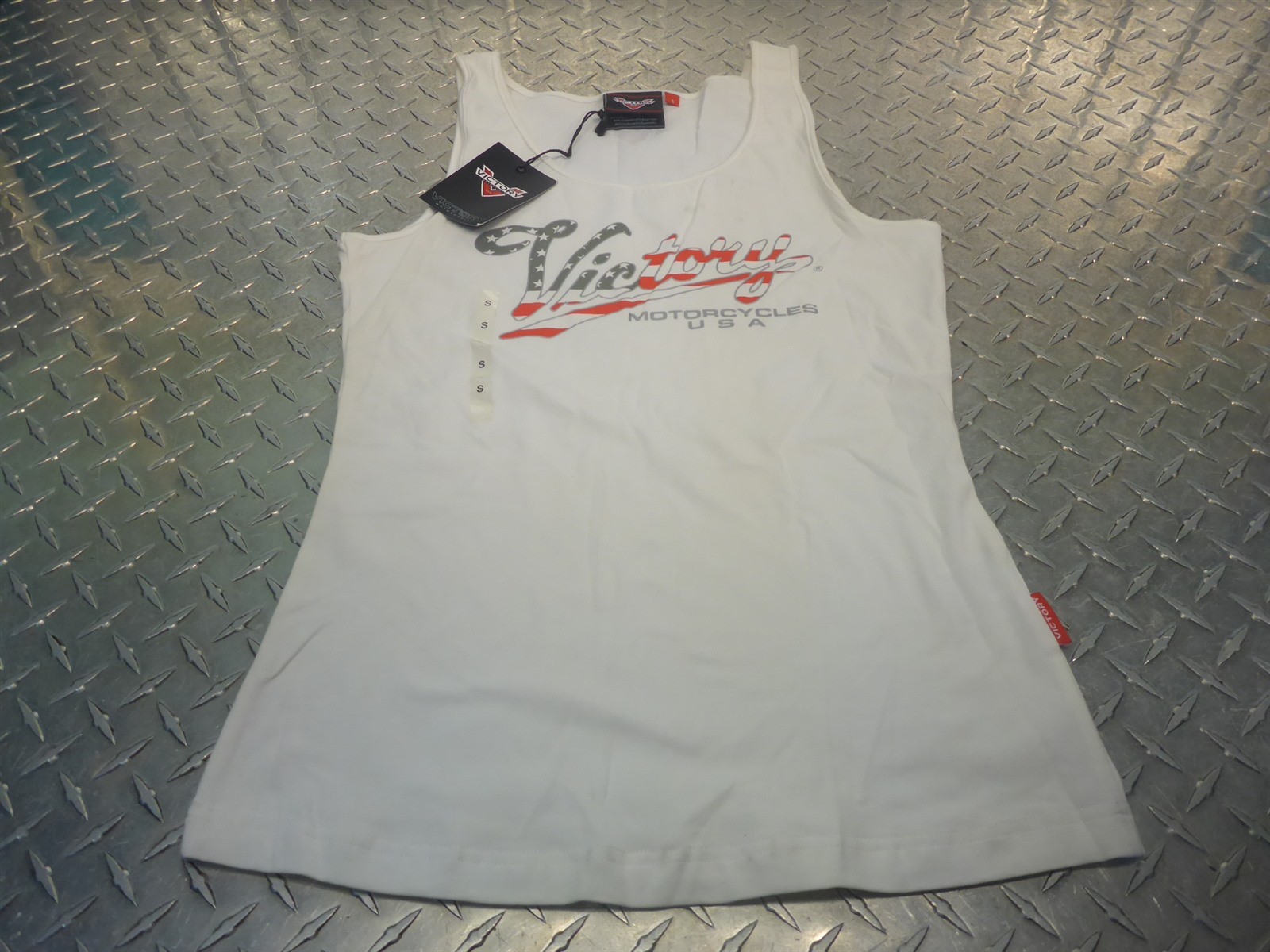 VICTORY P286325902 Tank Top Shirt White Small Size S