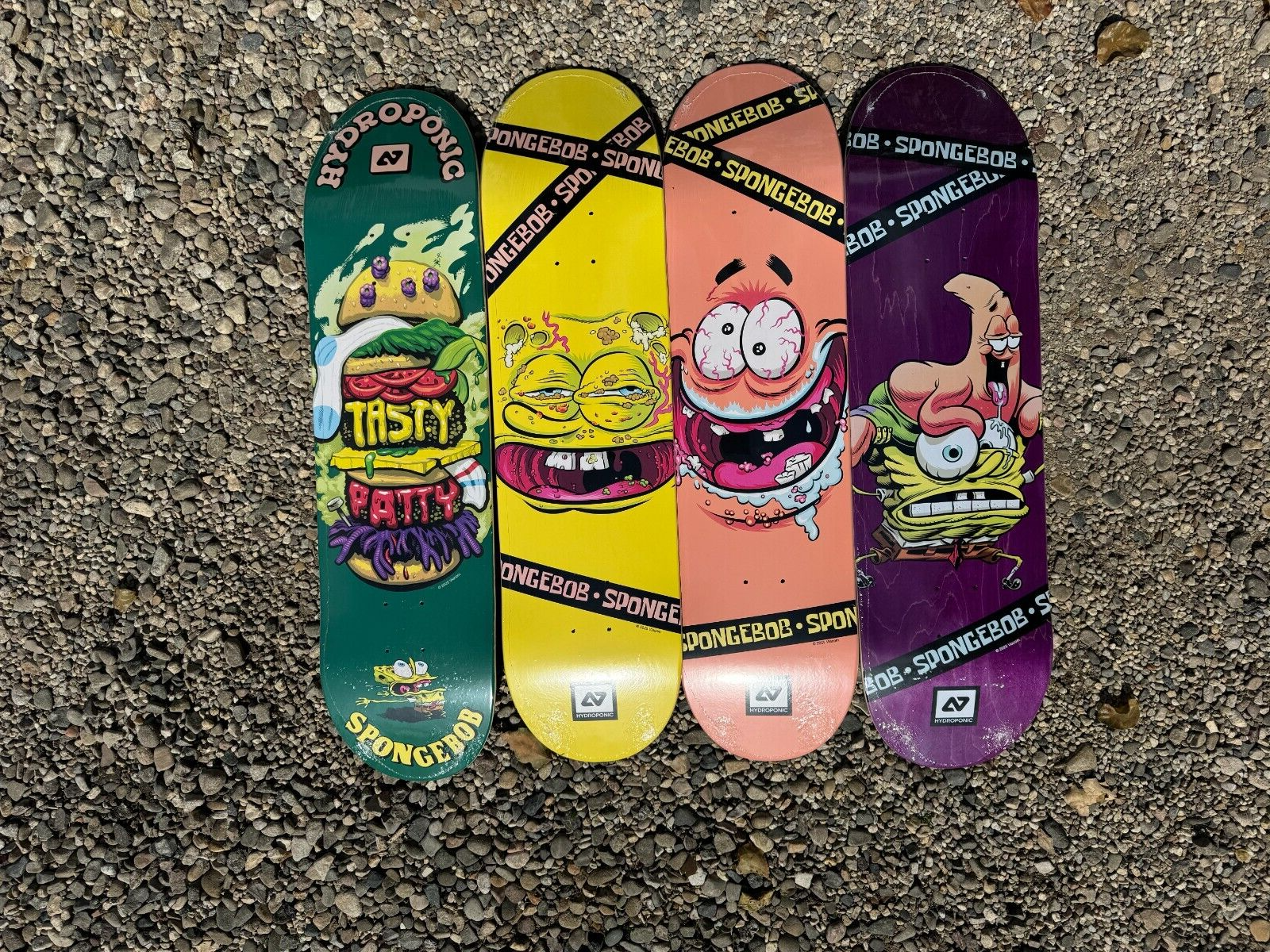 Hydroponic X SpongeBob Sponge Bob 4 deck set Skate Skateboard Deck