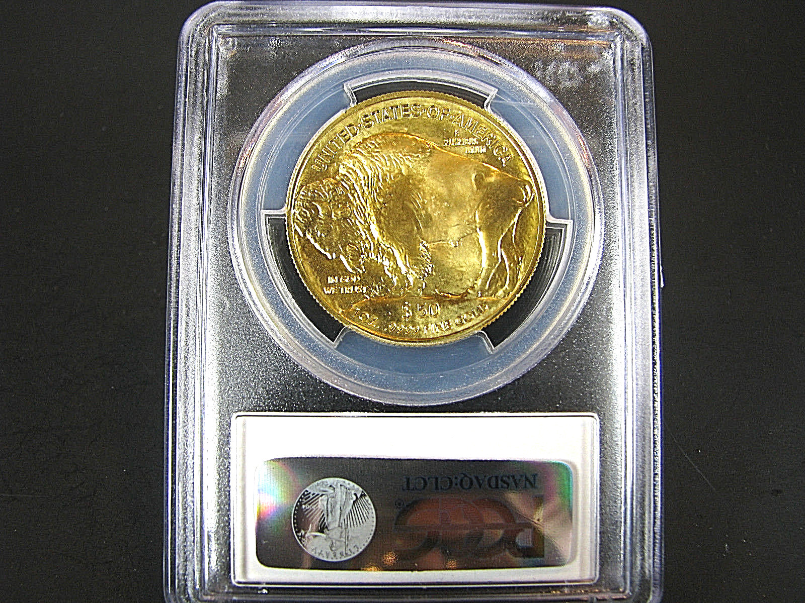 2015 $50 1 ounce Gold Buffalo .9999 Fine PCGS Ms 70 First Strike/Flag Label