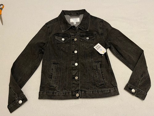 E*f様 【Time is on 】TRUCK DENIM JACKET BLA Time and Tru Women's and Women's Plus Denim Jacket, Sizes XS