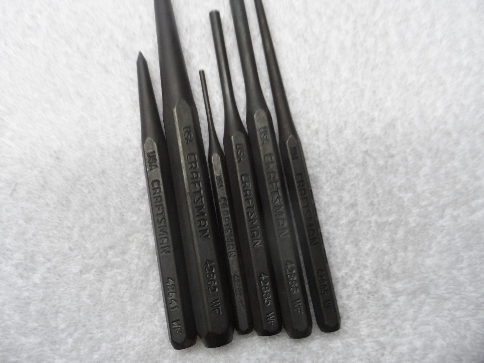 Craftsman Prick Center Pin Taper Punch Set, Made In Usa 6 Pcs New