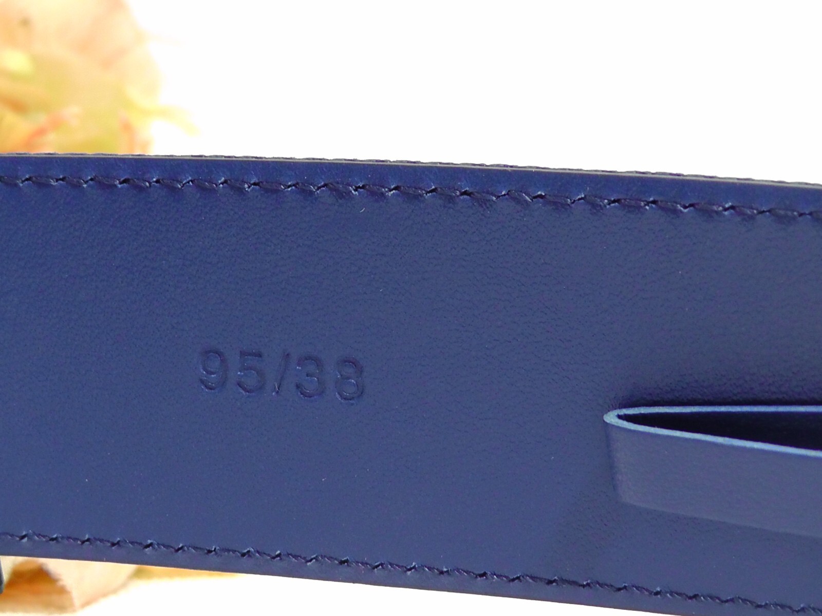Pre-owned Versace Men's La Medusa Blue / Gold Web Belt Size 95cm Or 37 Inches$495nwt