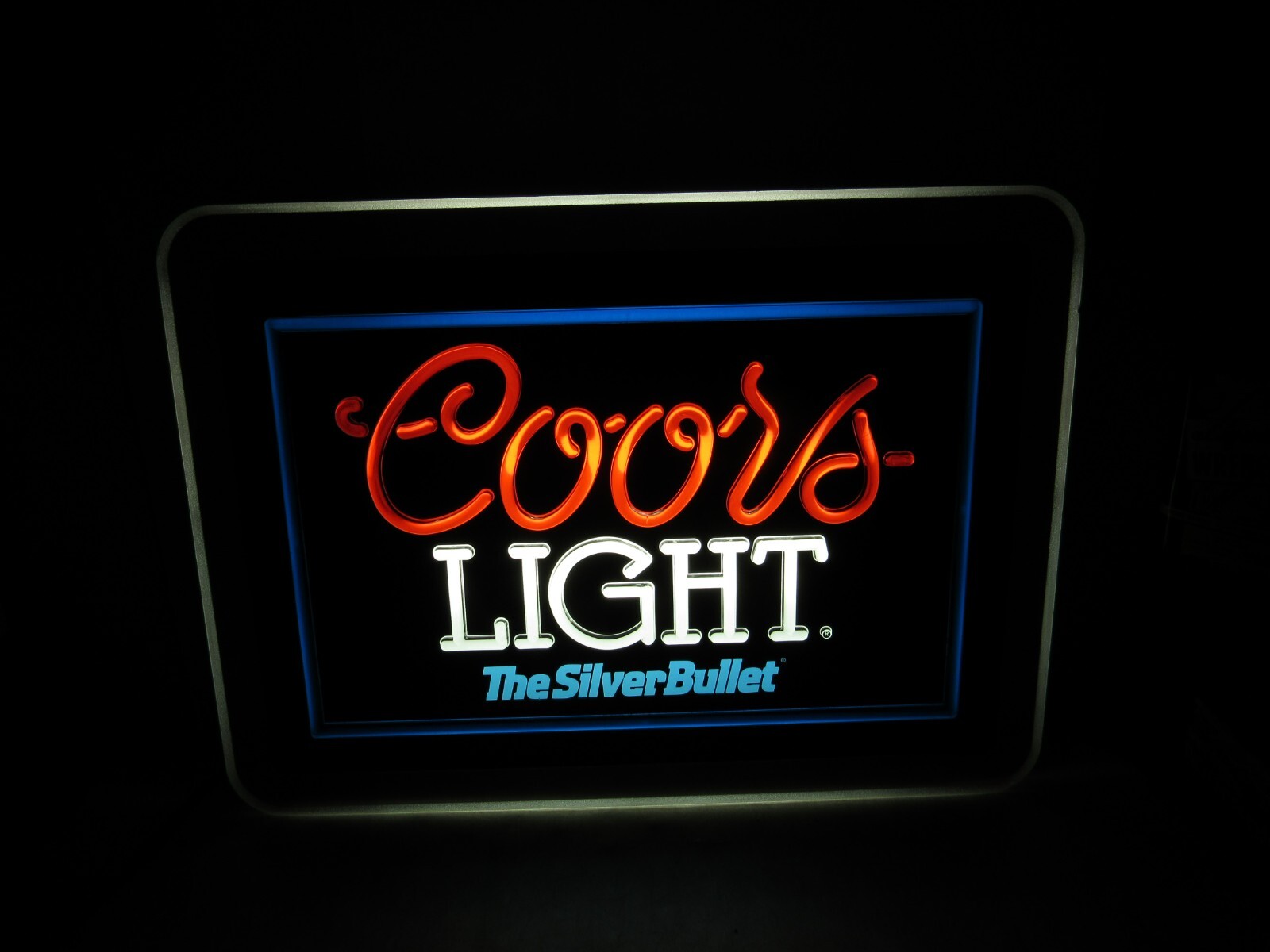 Vintage 1993 Coors Light Beer The Silver Bullet Magnalight